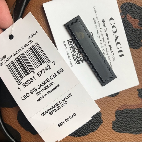 🐆 Coach Jamie Camera Bag In Signature Canvas With Leopard Print - Picture 11 of 11